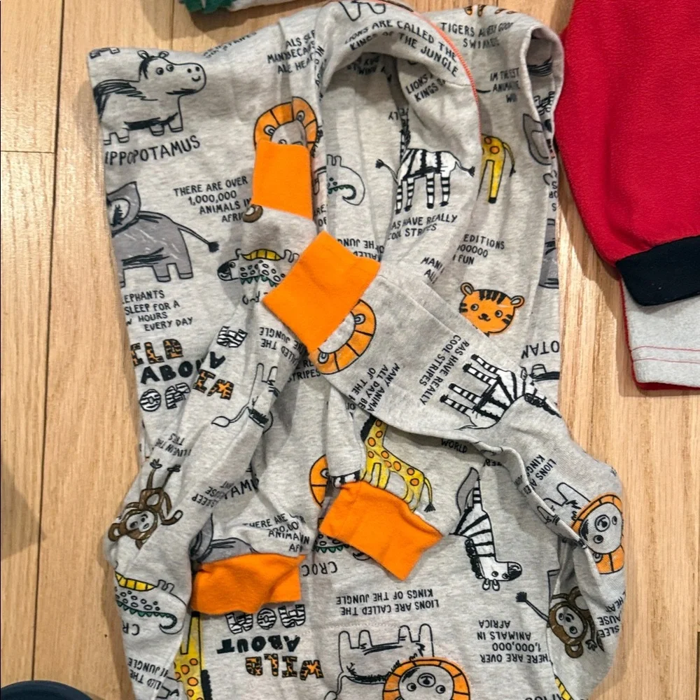 The Children's Place and Carters Collection of 6 Long Sleeve Pajama Set Bundle